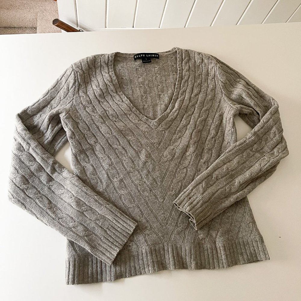 Ralph Lauren Grey Cashmere Sweater